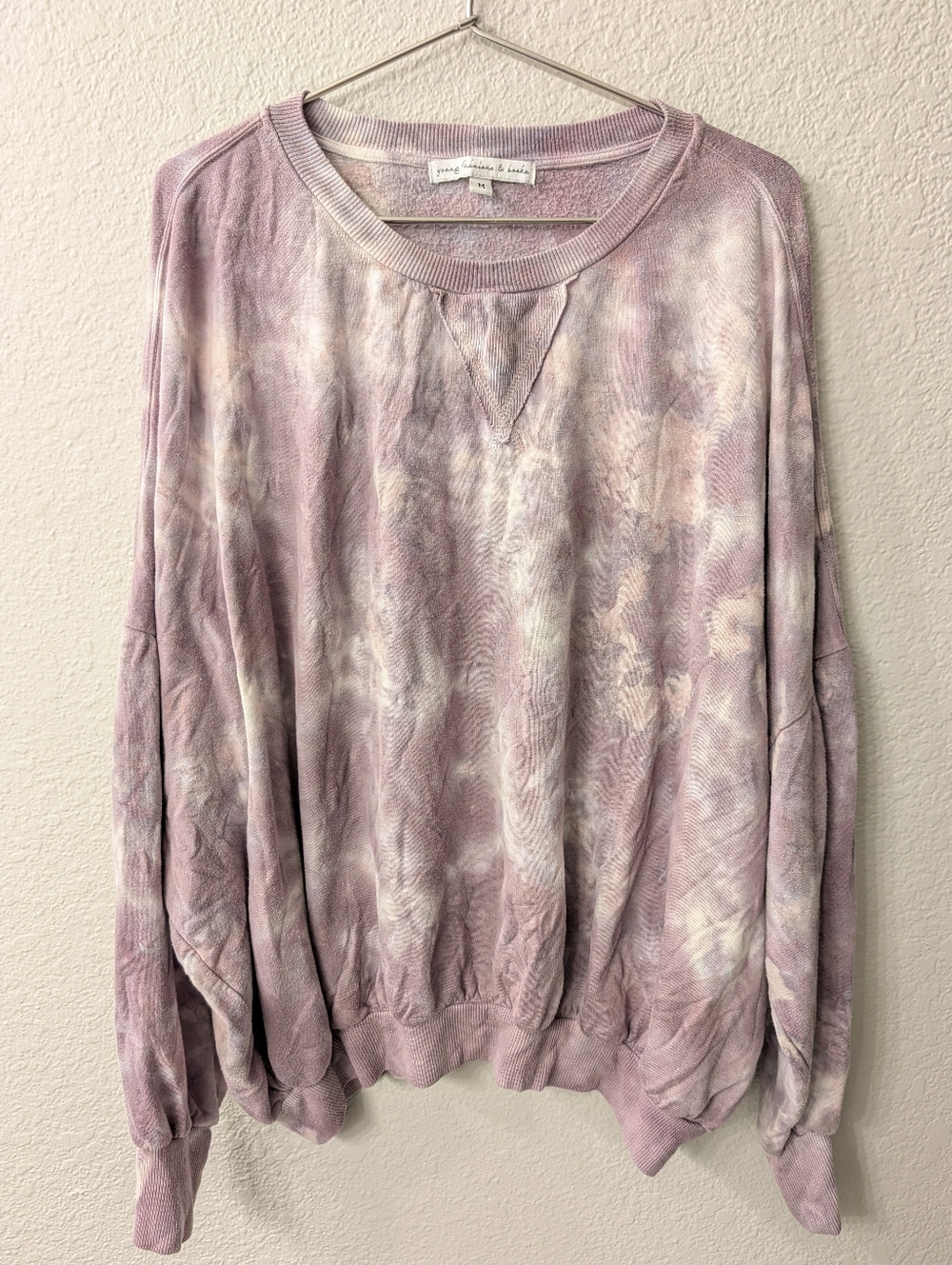 Young Fabulous & Broke Tie Dye Lightweight  Bubble Sweatshirt Size Medium